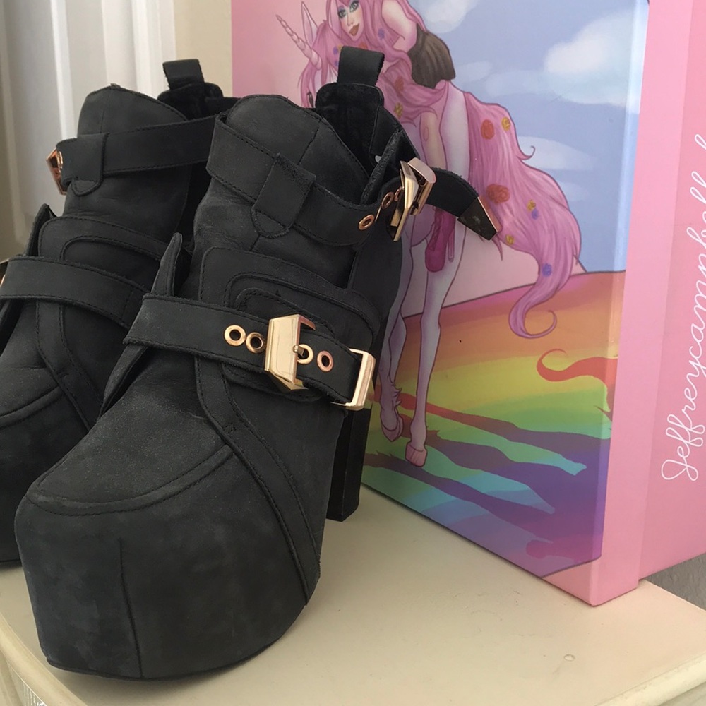Platform leather booties - Picture 2 of 6